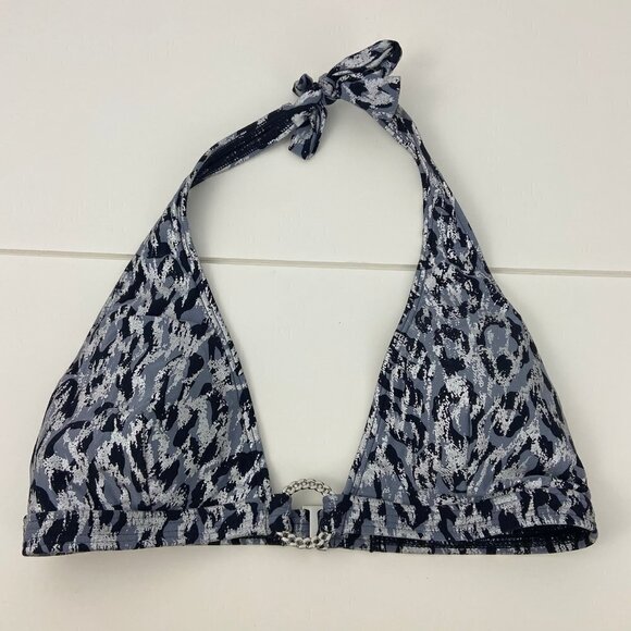 - Michael Kors Black Animal Print Bikini Top… - Picture 1 of 7